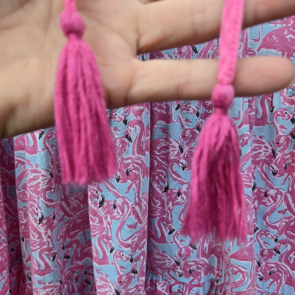 Let's Flamingle Dress By Simply Southern Cotton Small - Picture 5 of 10
